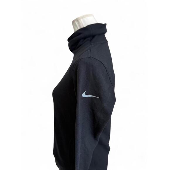 Nike Dri-Fit Black Cowl Neck Long Sleeve Pullover Womens Size Small Athletic Top - Picture 3 of 7